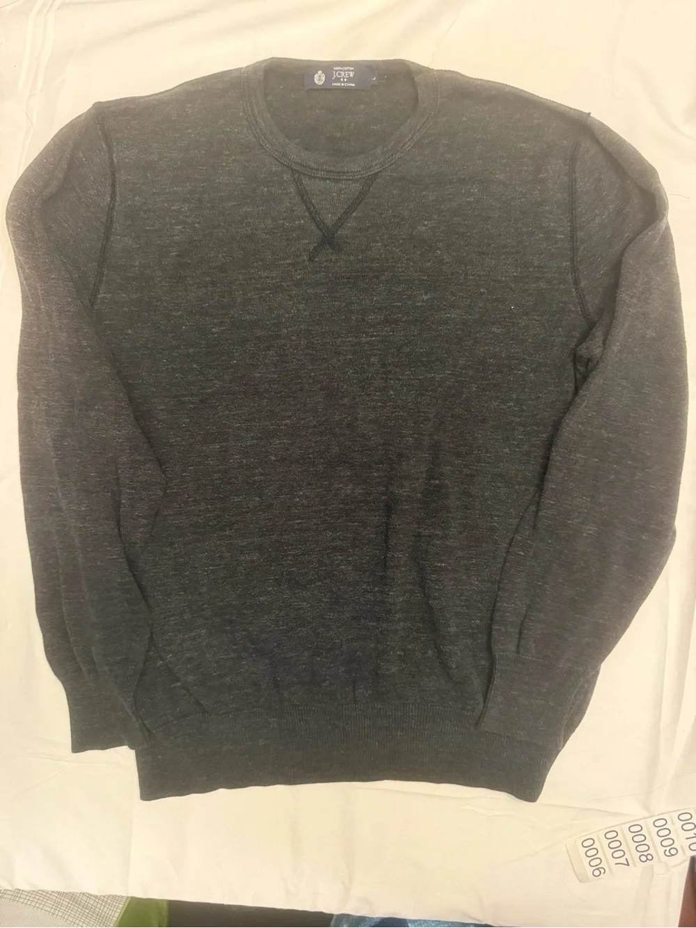 J. Crew Men's Charcoal Heather Crewneck Sweater